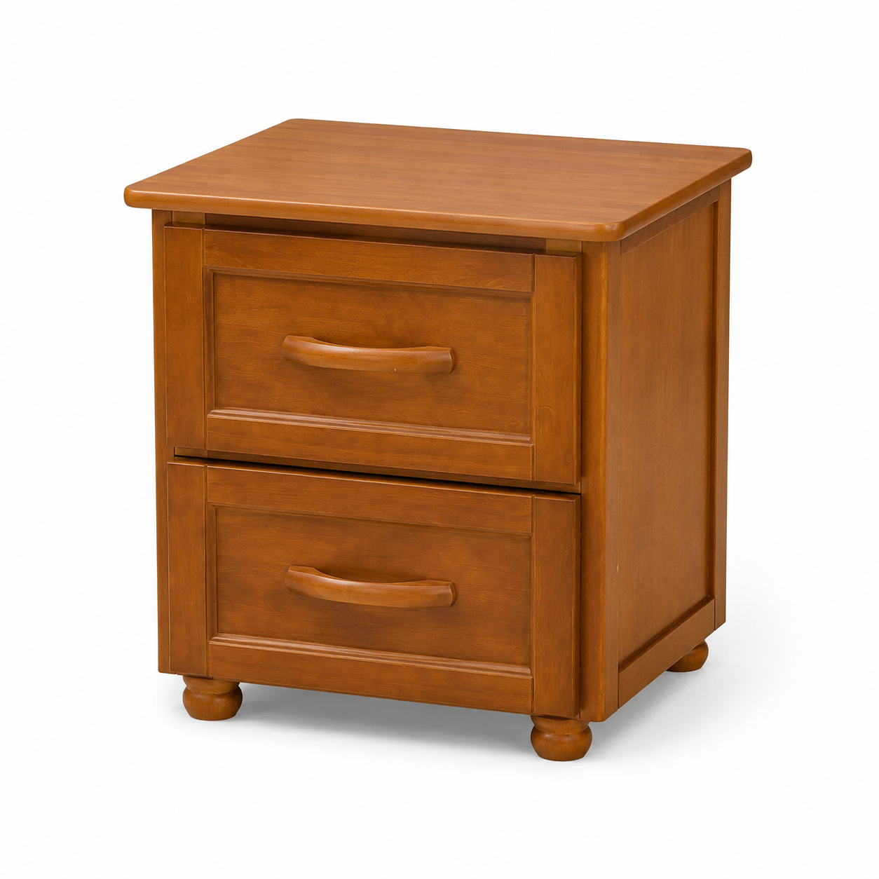 Mesa de Luz de Madera con 2 Cajones – Color Miel