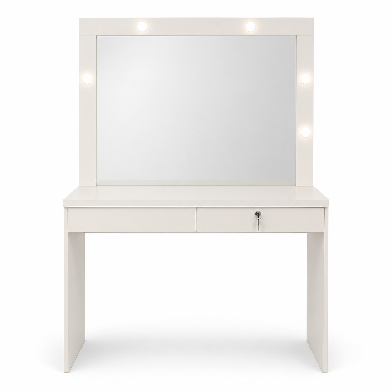 Tocador con Espejo LED y Cajón con Llave