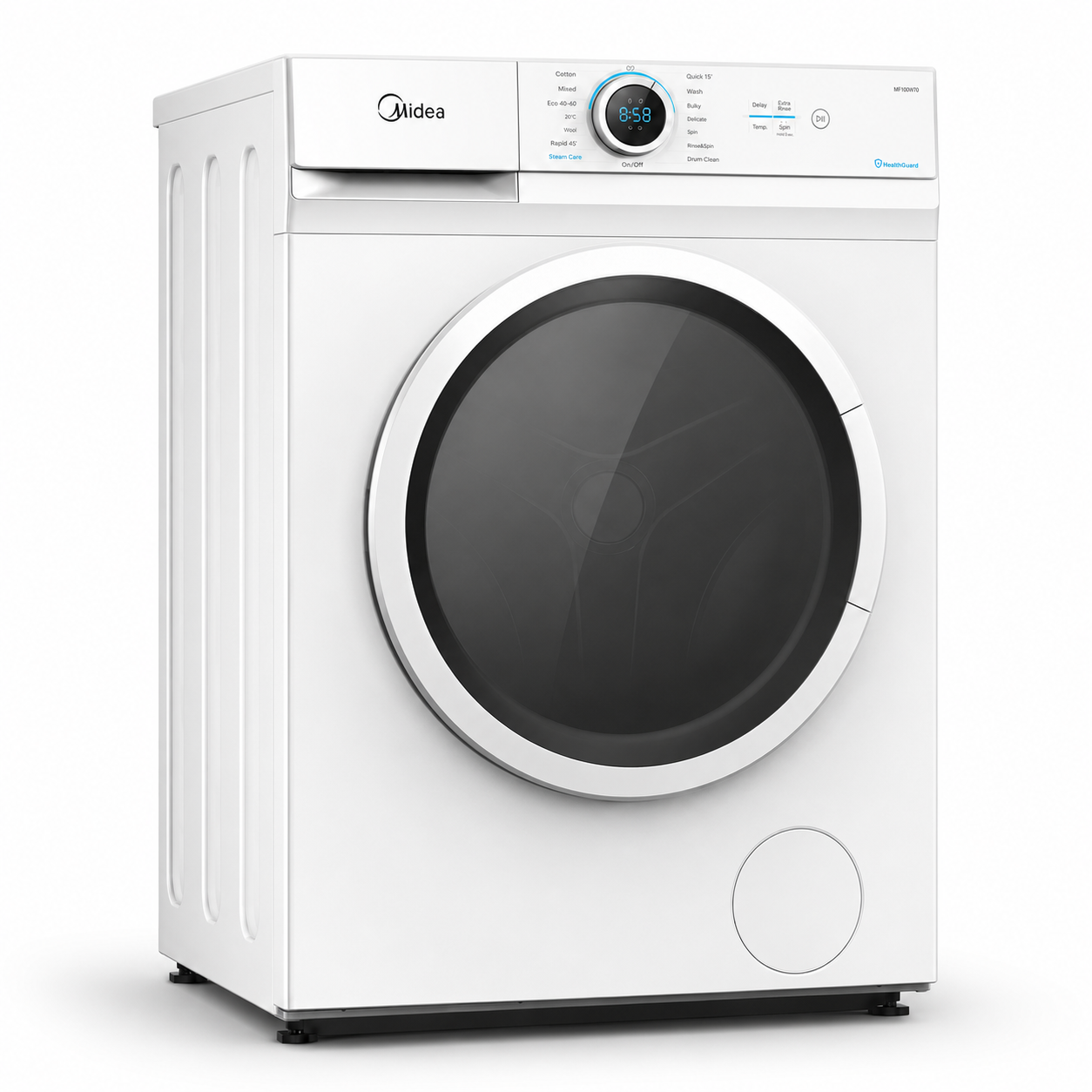 Lavarropas Midea MF100W70 Carga Frontal 7 kg – Blanco
