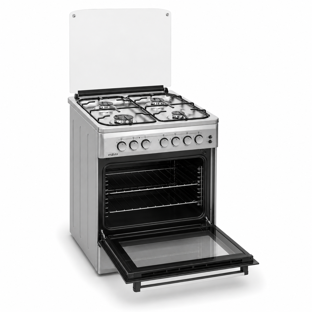 Cocina Enxuta Super Gas 4 Hornallas Inox 60 × 60 cm CENX5642 – Con Detalles