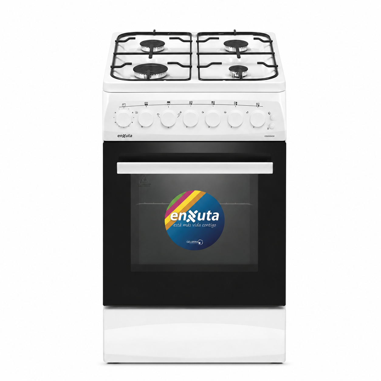 Cocina Enxuta CENX5542W Supergás 4 Hornallas con Grill Eléctrico (Sin Vidrio Superior)