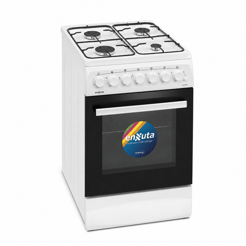 Cocina Enxuta CENX5542W Supergás 4 Hornallas con Grill Eléctrico (Sin Vidrio Superior)
