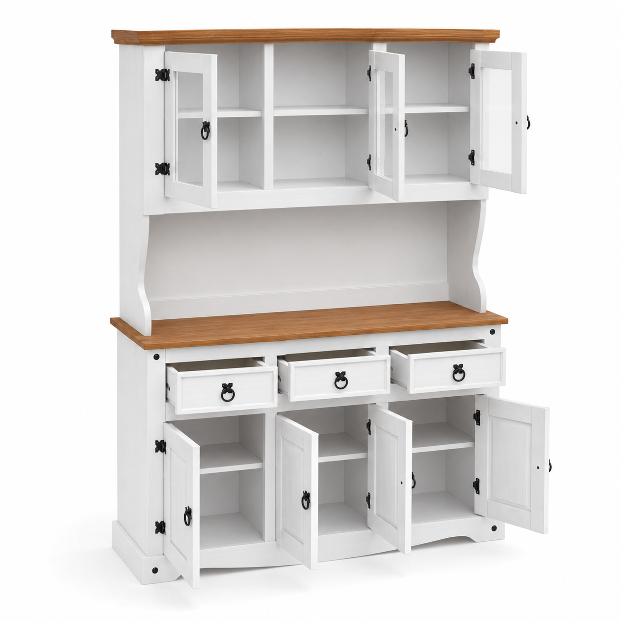 Modular Cristalero 6P+3C Línea Naturale - Blanco