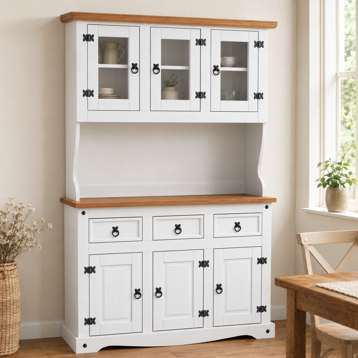 Modular Cristalero 6P+3C Línea Naturale - Blanco