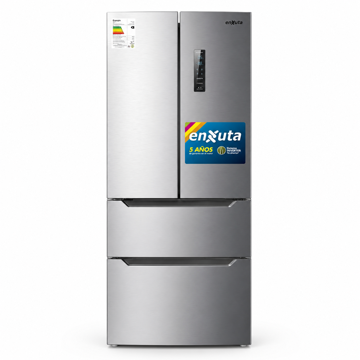 Heladera Enxuta 4 Puertas Inverter RENXFD300I Inox – Sin Caja