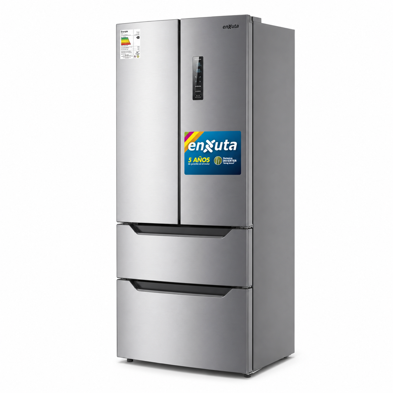 Heladera Enxuta 4 Puertas Inverter RENXFD300I Inox – Sin Caja