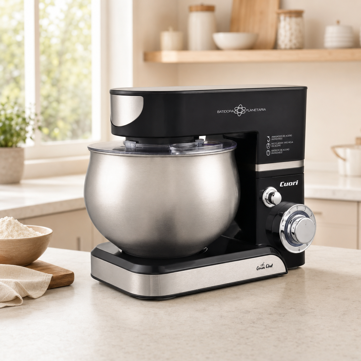Batidora Planetaria Cuori Gran Chef 1200 W – Color Negro