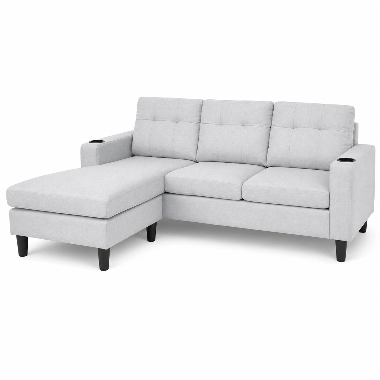 Sofá de Living de 3 Cuerpos con Chaise Longue