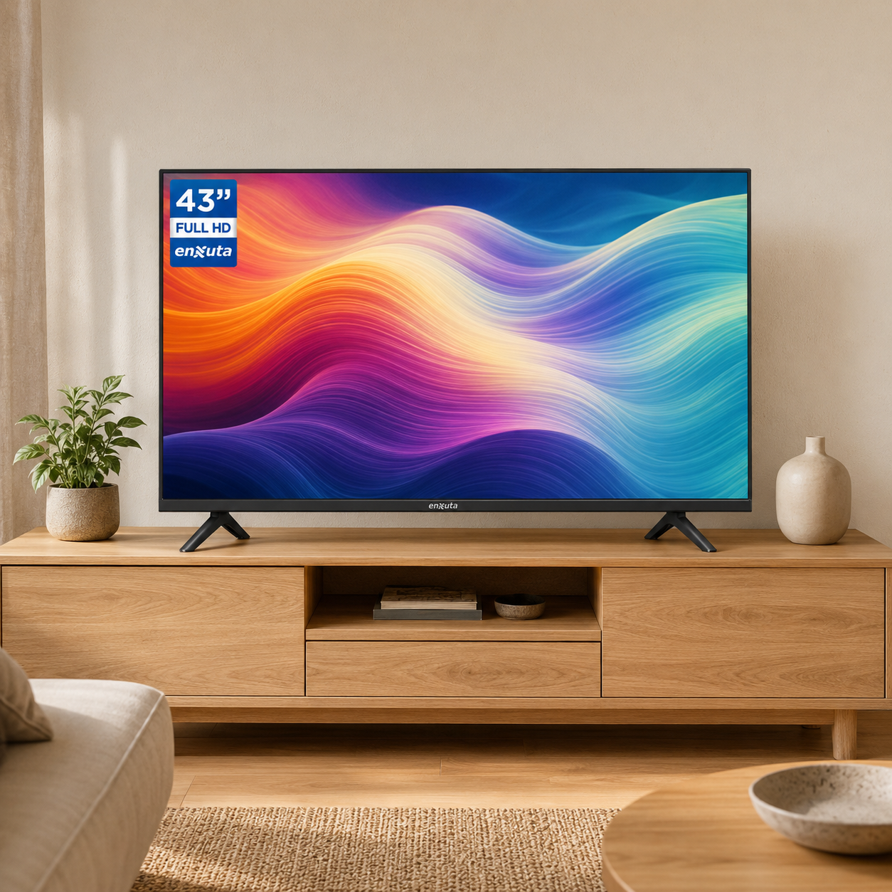 Smart TV Enxuta 43″ Full HD Android 12 – LEDENX1243SDF2KA