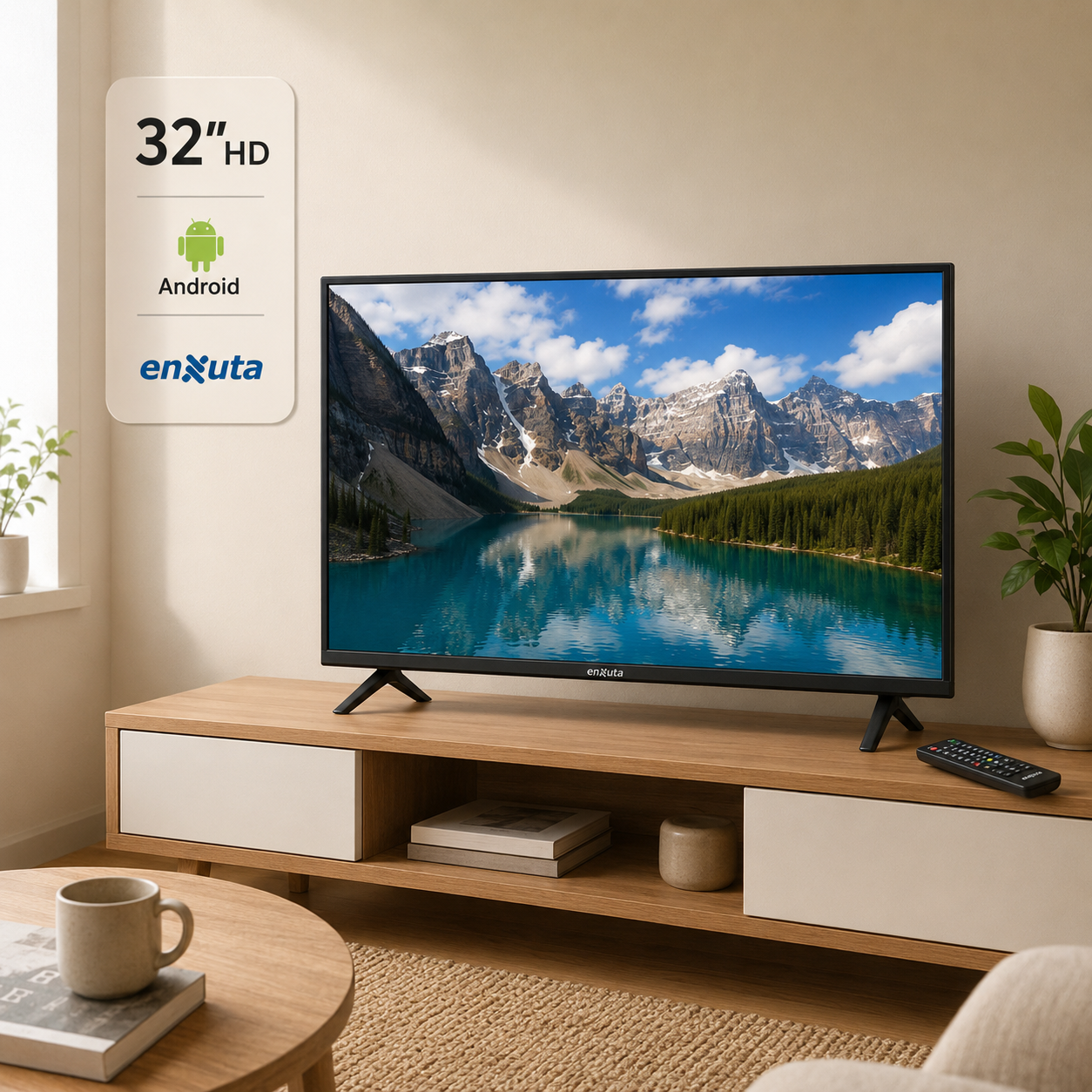 Smart TV Enxuta 32″ HD Android – LEDENX1232SDF2KA