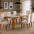 Juego de Comedor Moderno de 6 Sillas Tapizadas