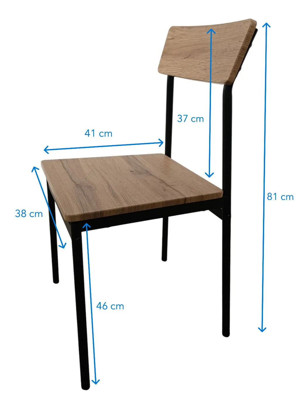 Juego Comedor Mesa C/4 Sillas Hierro Y Madera