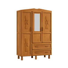 Ropero de 4 Puertas con Espejo y 2 Cajones