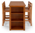 Mesa desayunadora / Barra con estantería lateral + banquetas