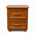 Mesa de Luz de Madera con 2 Cajones – Color Miel