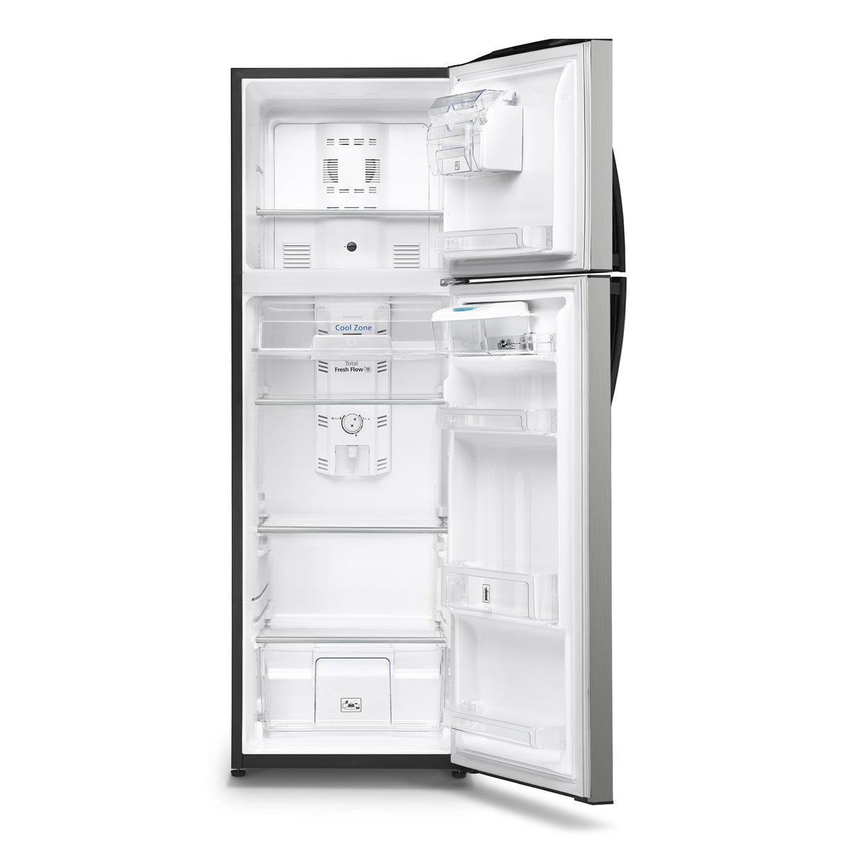 Heladera GE Frío Seco 300 Lts Acero Inoxidable con Dispensador de Agua